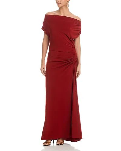 Aqua Ruched Dress - Exclusive In Red