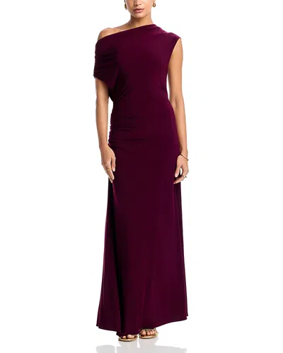 Aqua Ruched Dress - Exclusive In Burgundy