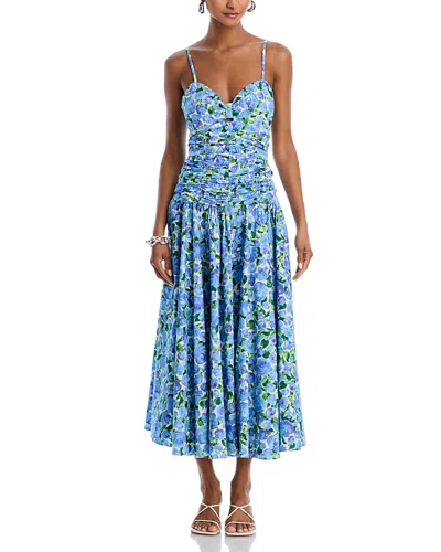 Aqua Ruched Maxi Dress - Exclusive