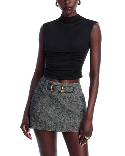 Aqua Ruched Top - Exclusive In Black