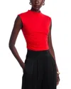 Aqua Ruched Top - Exclusive In Red Chili