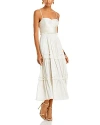 Aqua Ruched Top Midi Dress - Exclusive In Pearl