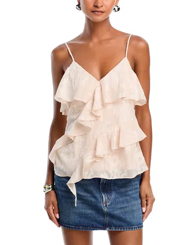 Aqua Ruffled Cami Top - Exclusive In White