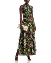 Aqua Ruffled Gown - Exclusive In Green