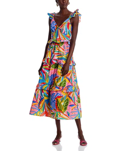 Aqua Ruffled Tiered Maxi Dress - Exclusive