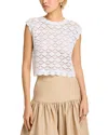 Aqua Sage Crochet Top - Exclusive In White