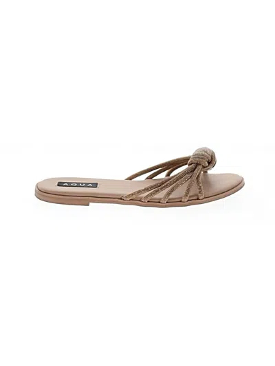 Pre-owned Aqua Sandals In Tan