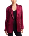 Aqua Satin Blazer - Exclusive In Burgundy