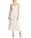 Aqua Satin Bustier Dress - Exclusive In Ivory
