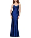 Aqua Satin Corset Gown - Exclusive In Ink