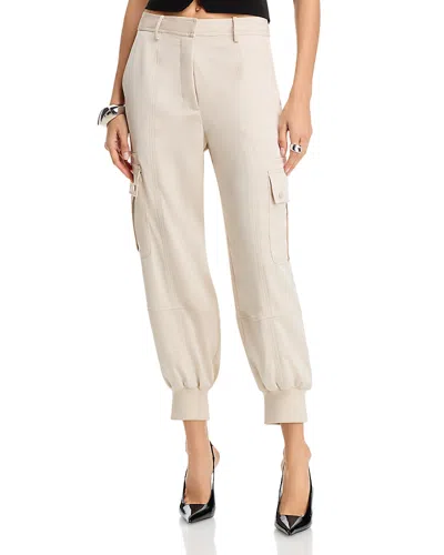 Aqua Satin Jogger Pants - Exclusive In Champagne