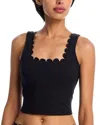 Aqua Scallop Edge Square Neck Tank Top - 100% Exclusive