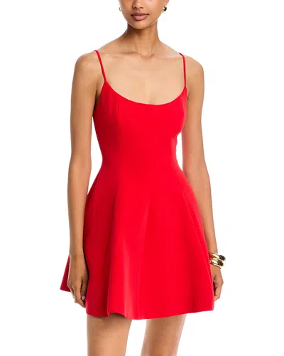 Aqua Scoop Neck Sleeveless Mini Dress - Exclusive In Red