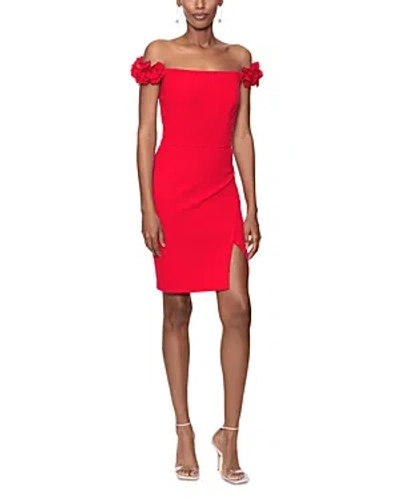 Aqua Scuba Crepe Sheath Dress - 100% Exclusive In Red