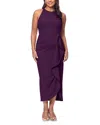 Aqua Womens Cut-out Knee-length Cocktail And Party Dress In Plum