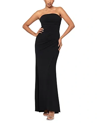 Aqua Scuba Crepe Strapless Maxi Dress - 100% Exclusive In Black