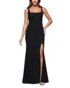 Aqua Scuba Sleeveless Gown - Exclusive In Black