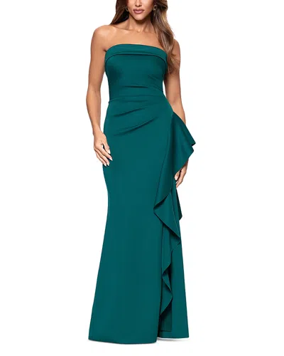 Aqua Scuba Strapless Gown - Exclusive In Multi