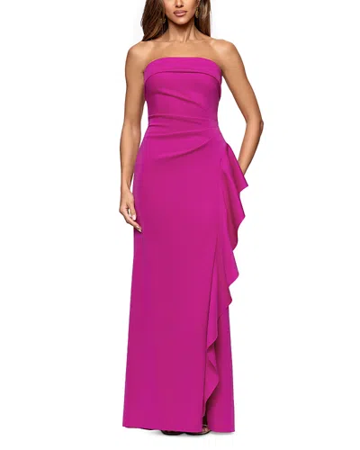 Aqua Scuba Strapless Gown - Exclusive In Purple