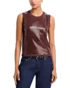 Aqua Sequin Sweater Tank - Exclusive In Burgundy