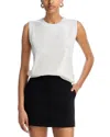 Aqua Sequin Sweater Tank - Exclusive In White