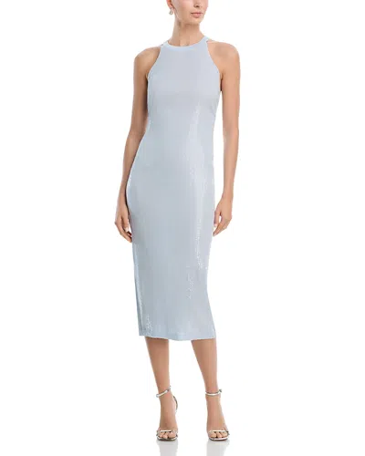 Aqua Sequined Bodycon Dress - Exclusive In Blue