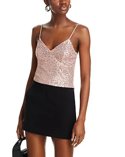 Aqua Sequined Cropped Camisole - 100% Exclusive In Rose Pink