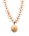 Aqua Shell & Cultured Freshwater Pearl Pendant Necklace In Gold Tone, 14-17 - Exclusive
