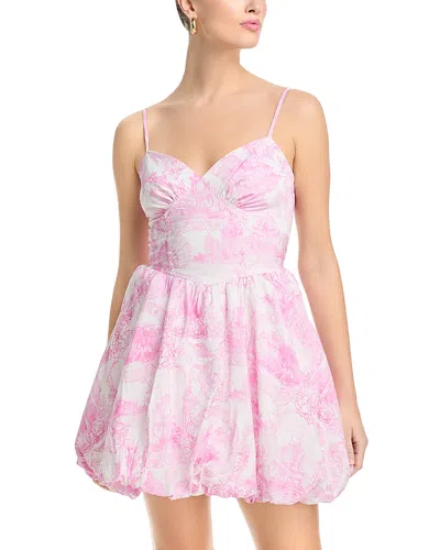 Aqua Shell Toile Bubble Mini Dress - Exclusive In Multi
