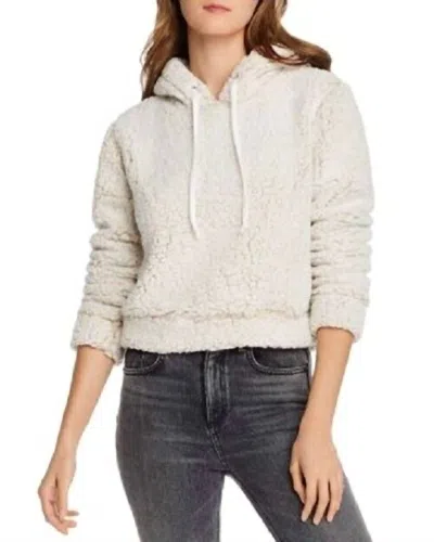 Aqua Sherpa Hoodie Sweatshirt Pullover In Cream In White