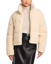 Aqua Sherpa Puffer Jacket - Exclusive In Sand