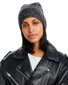 Aqua Shiny Knit Hat - Exclusive In Black