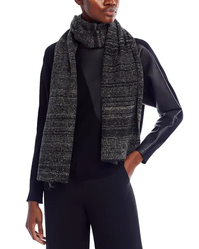 Aqua Shiny Knit Scarf - Exclusive In Black