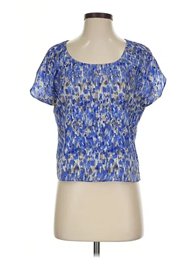 Pre-owned Aqua Short Sleeve Blouse In Blue