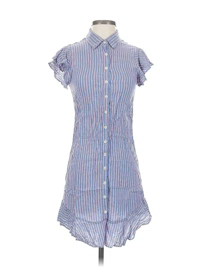 Pre-owned Aqua Short Sleeve Button Down Shirt In Blue