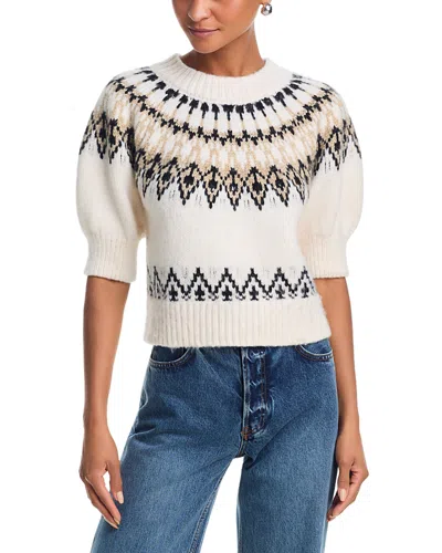 Aqua Short Sleeve Fair Isle Crewneck Sweater - Exclusive In Multi