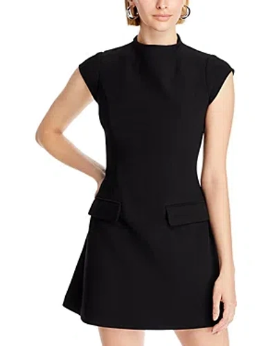Aqua Short Sleeve Mock Neck Dress - 100% Exclusive In Black