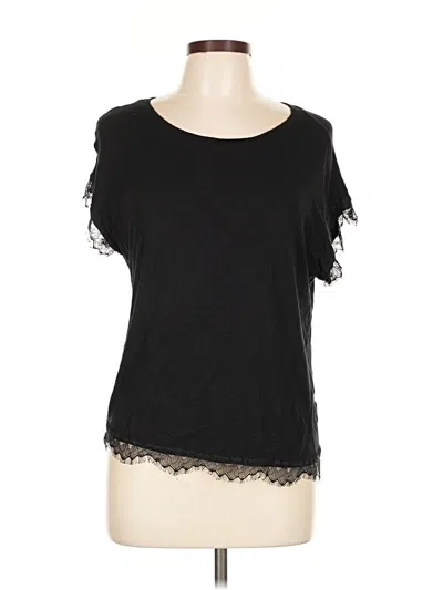 Pre-owned Aqua Short Sleeve T-shirt In Black