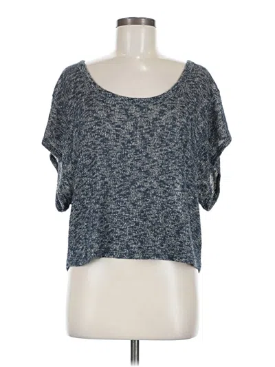 Pre-owned Aqua Short Sleeve T-shirt In Blue