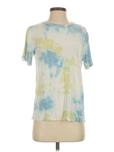 Pre-owned Aqua Short Sleeve T-shirt In Blue