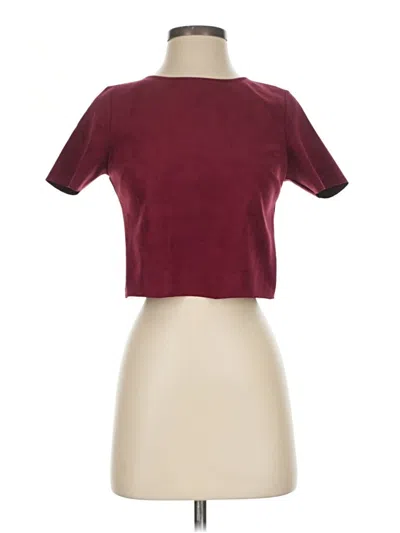 Pre-owned Aqua Short Sleeve T-shirt In Burgundy
