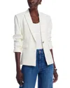 Aqua Side Button Blazer - Exclusive In White