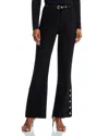 Aqua Side Button Pants - Exclusive In Black
