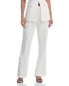 Aqua Side Button Pants - Exclusive In White