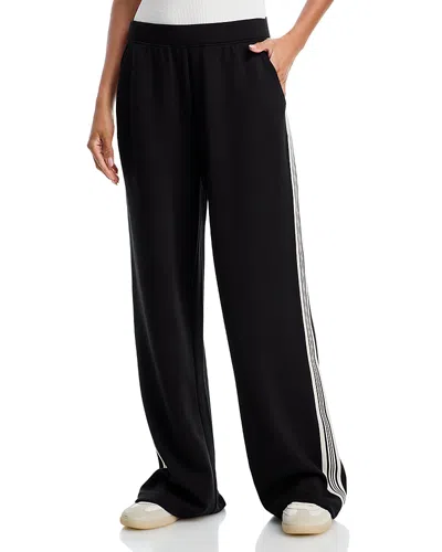 Aqua Side Striped Pants - Exclusive In Black