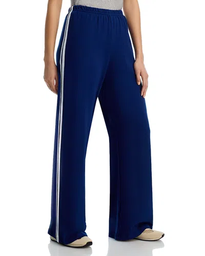Aqua Simone Side Stripe Wide Leg Sweatpants - Exclusive In Blue