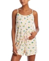 Aqua Skinny Tank & Short Pajama Set - Exclusive In Salsa Rosa