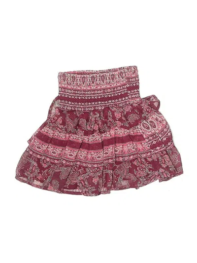 Pre-owned Aqua Kids' Skirt In Burgundy