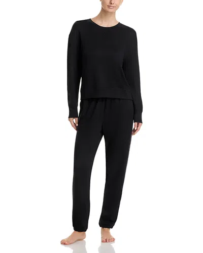 Aqua Sleep Lazy Days Pajama Set - Exclusive In Black