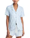 Aqua Sleep Notch Collar Pajama Set - Exclusive In Light Blue